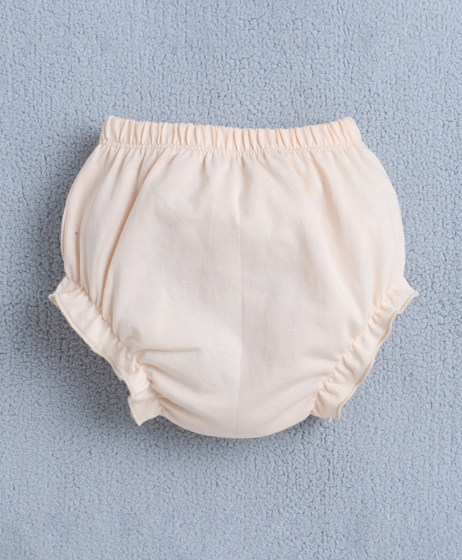 Peach Girls Cap Sleeves Frock With Panty