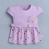 Lilac Girls Cap Sleeves Frock With Panty