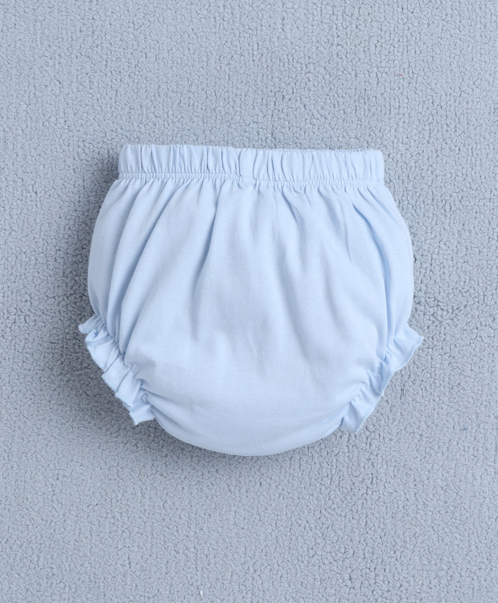 Sky Blue Girls Cap Sleeves Frock With Panty