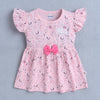 Pink Girls Cap Sleeves Frock With Panty