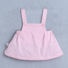 Pink & White Girls Cap Sleeves Frock With Inner Top & Panty