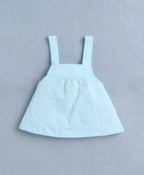 Sky Blue Polka Dot Frock, Cap Sleeves