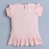 Peach & Navy Girls Cap Sleeves T-Shirt & Capri Set