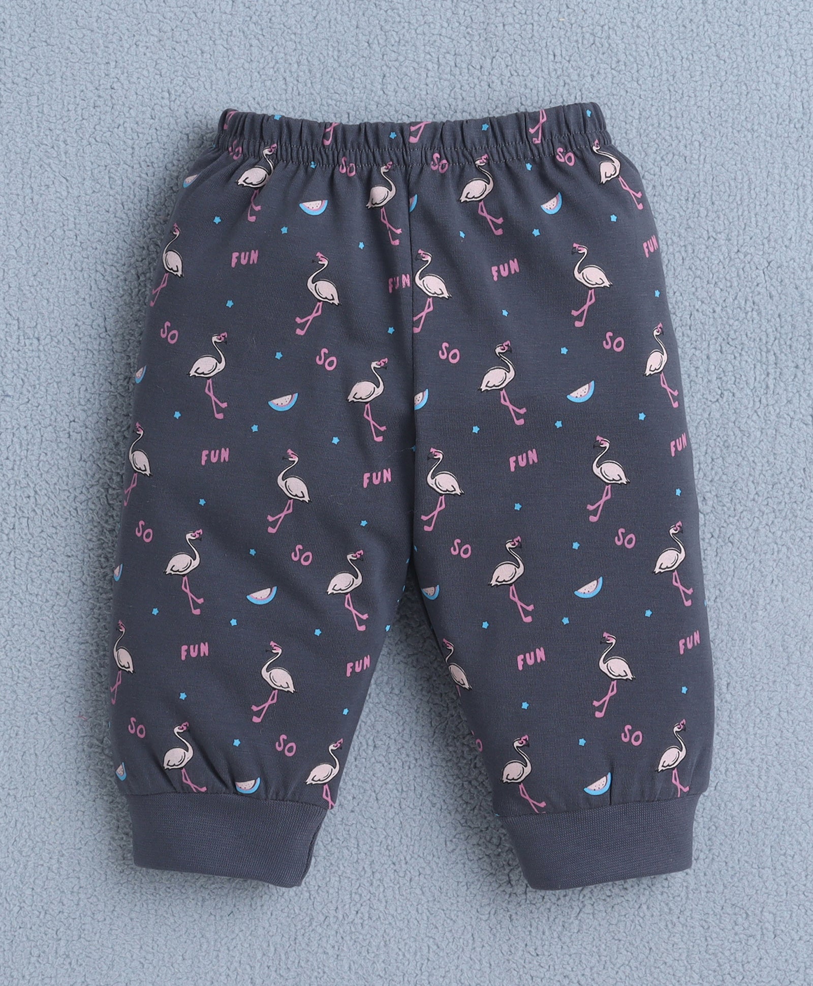 Peach & Navy Girls Cap Sleeves T-Shirt & Capri Set