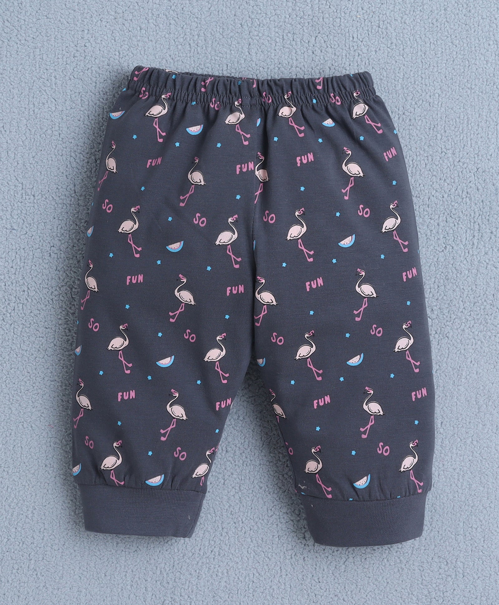 Peach & Navy Girls Cap Sleeves T-Shirt & Capri Set