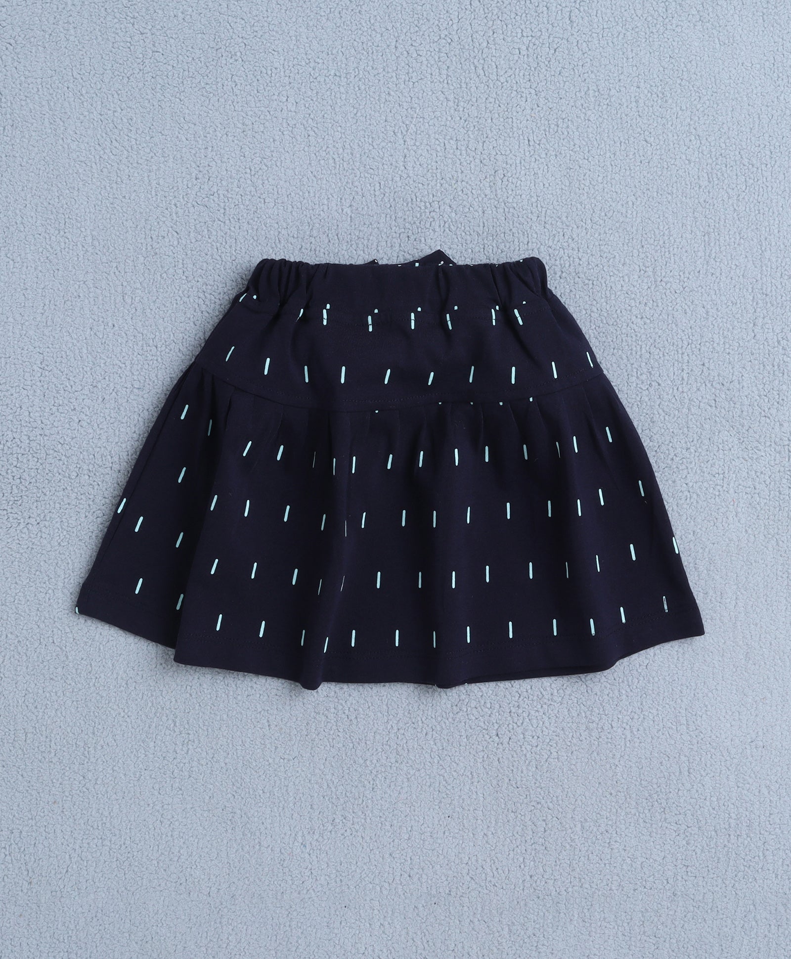 BUMZEE Mint & Navy Girls Cap Sleeves Top & Skirt Set