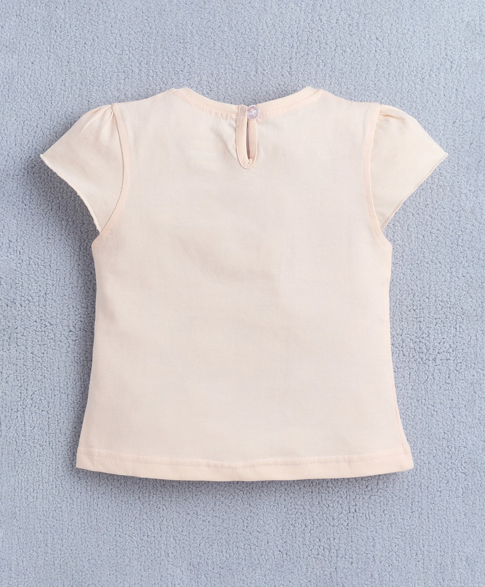 BUMZEE Peach & Coral Girls Cap Sleeves Top & Skirt Set