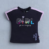 BUMZEE Navy & Lavender Girls Cap Sleeves T-shirt & Short Set