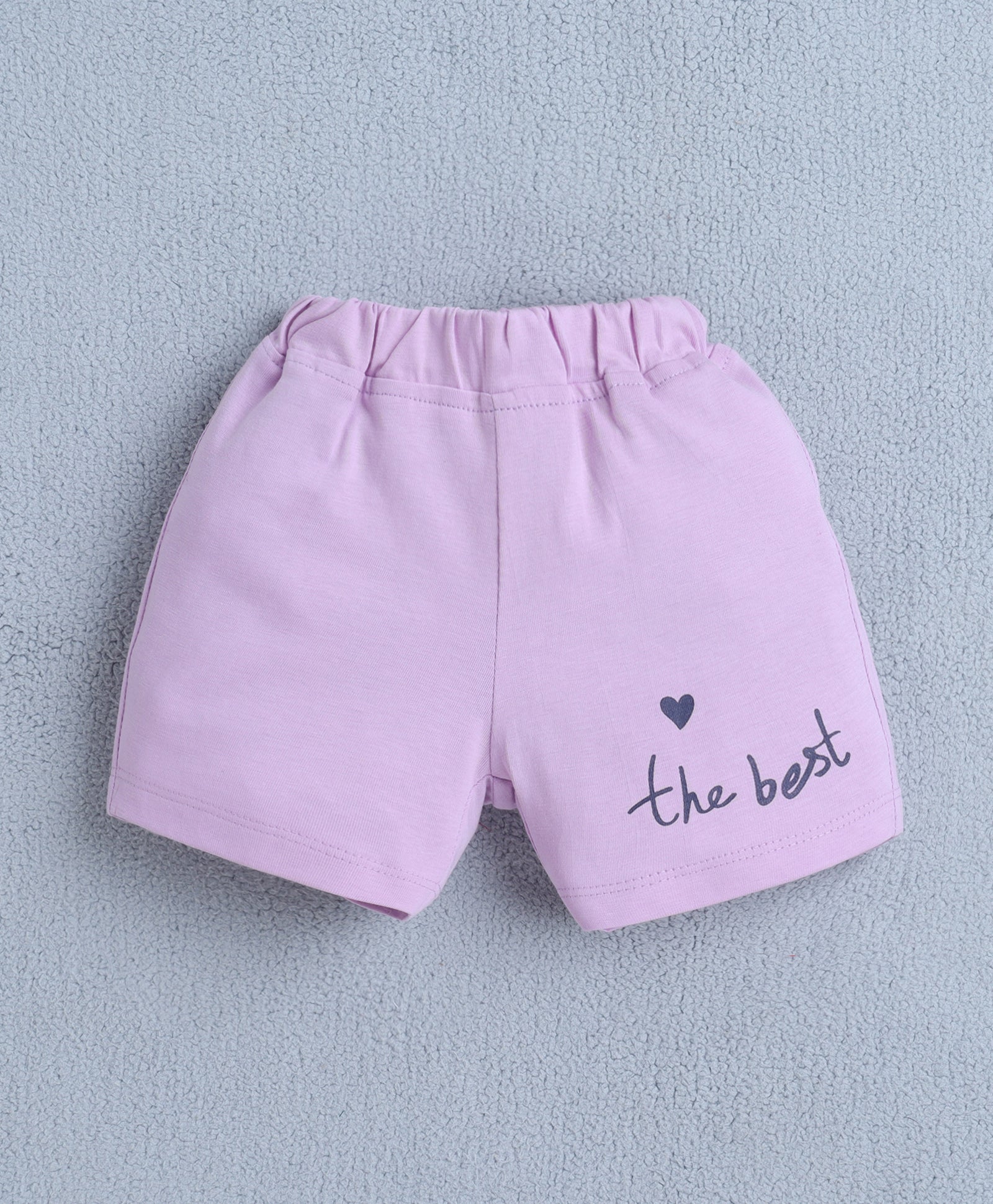 BUMZEE Navy & Lavender Girls Cap Sleeves T-shirt & Short Set