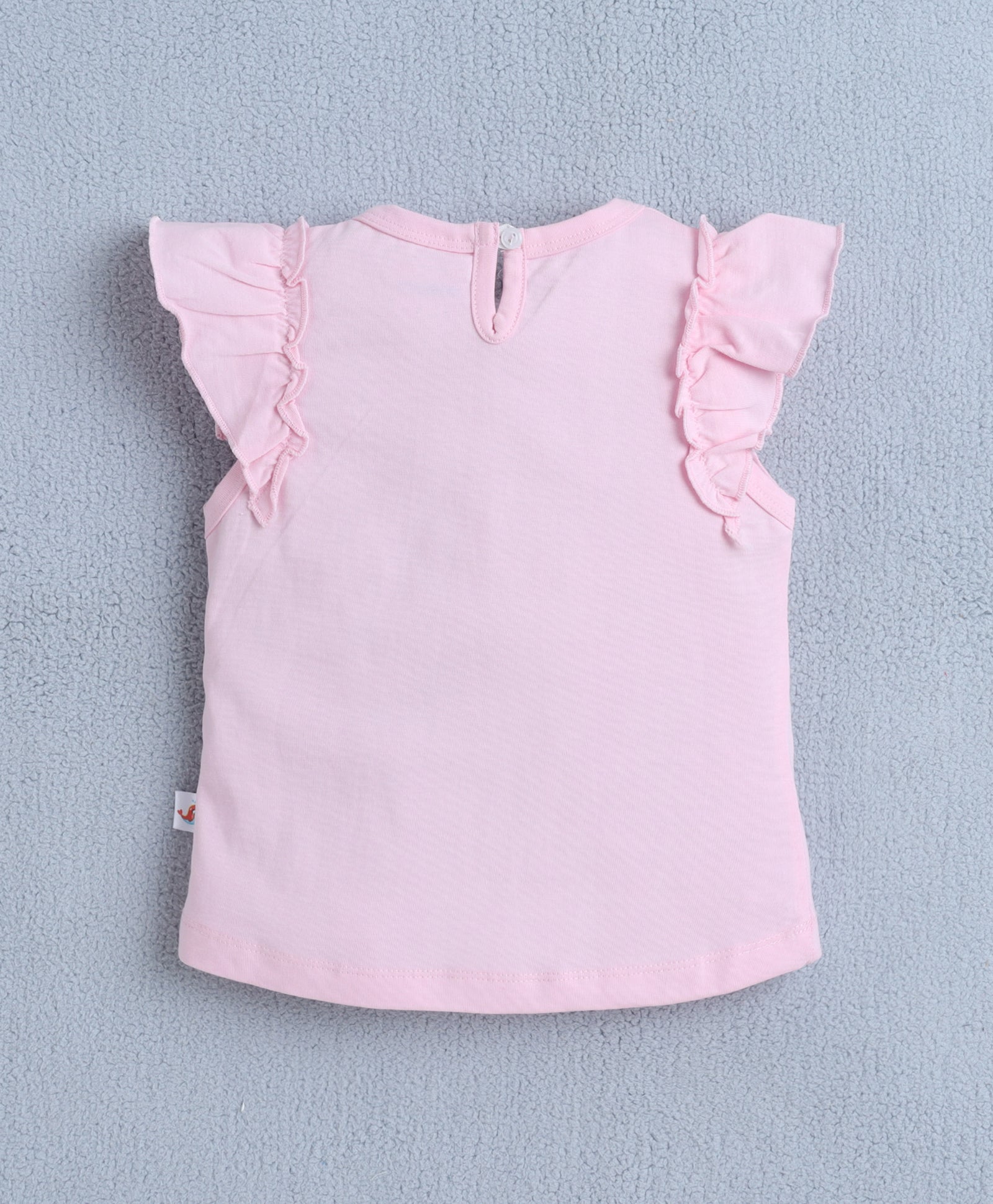BUMZEE Pink & Navy Girls Cap Sleeves T-shirt & Short Set