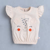 BUMZEE Peach Girls Cap Sleeves T-shirt & Short Set