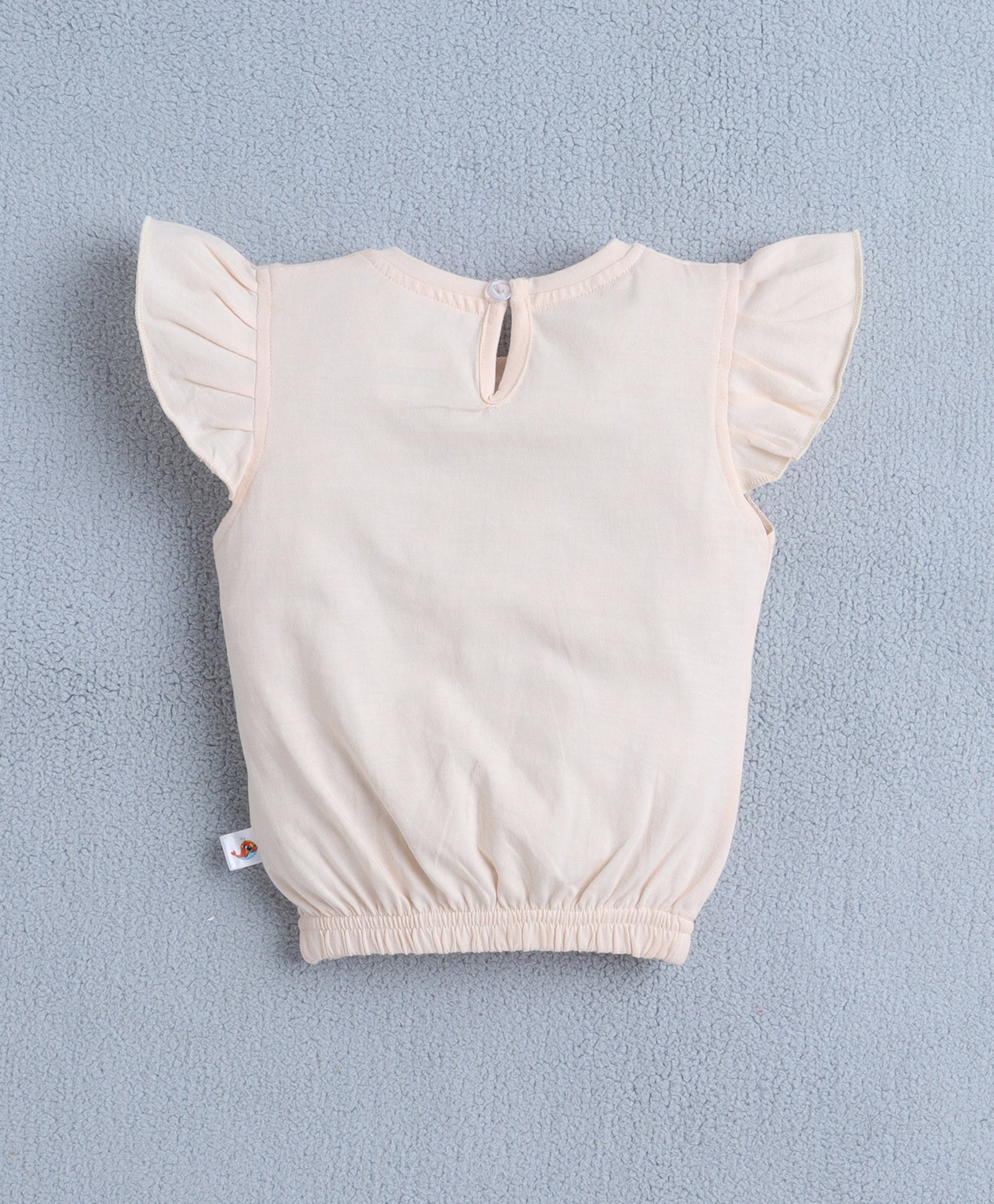 BUMZEE Peach Girls Cap Sleeves T-shirt & Short Set