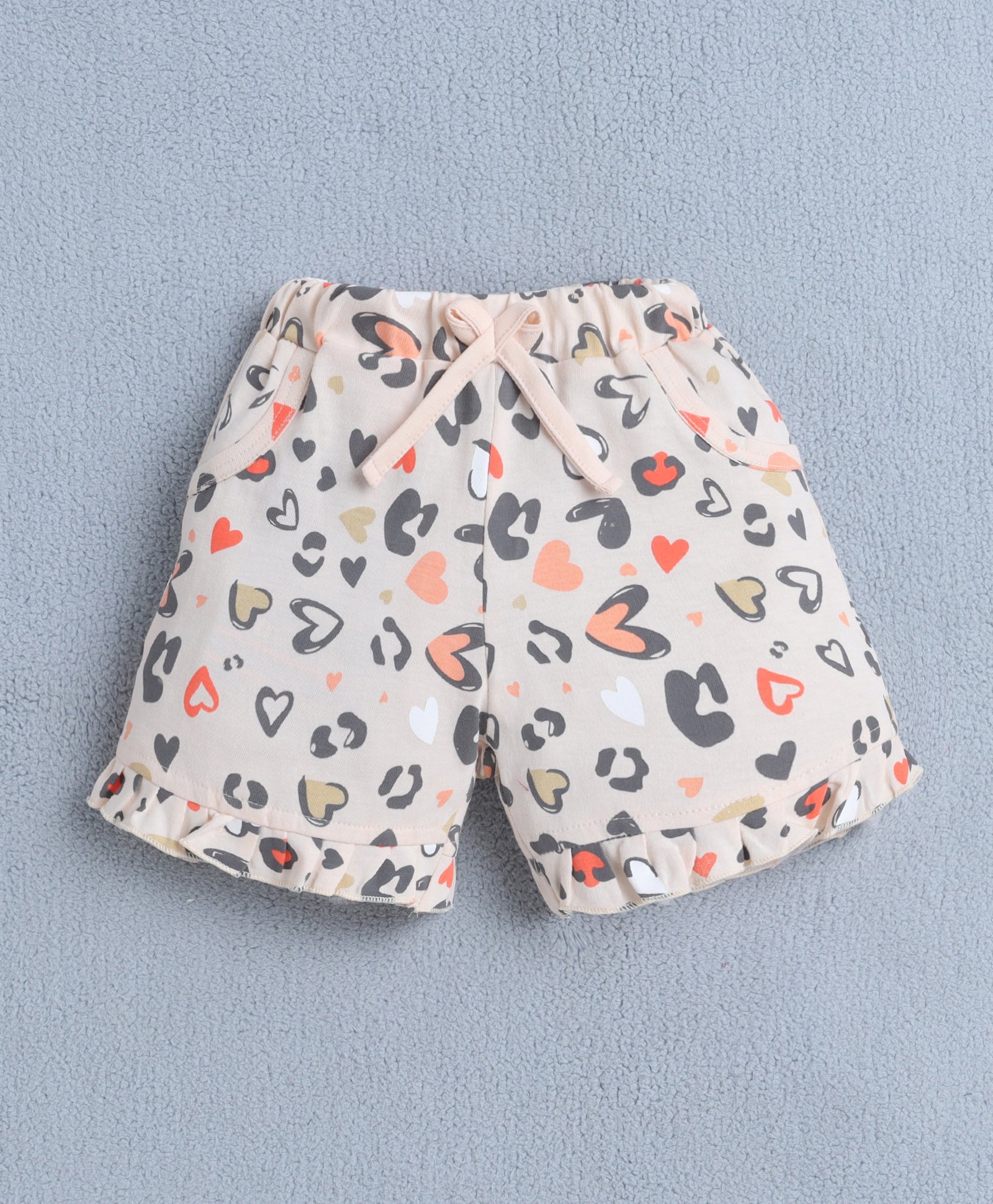 BUMZEE Peach Girls Cap Sleeves T-shirt & Short Set
