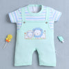 Mint Green Boys Half Sleeves Thigh Length Romper