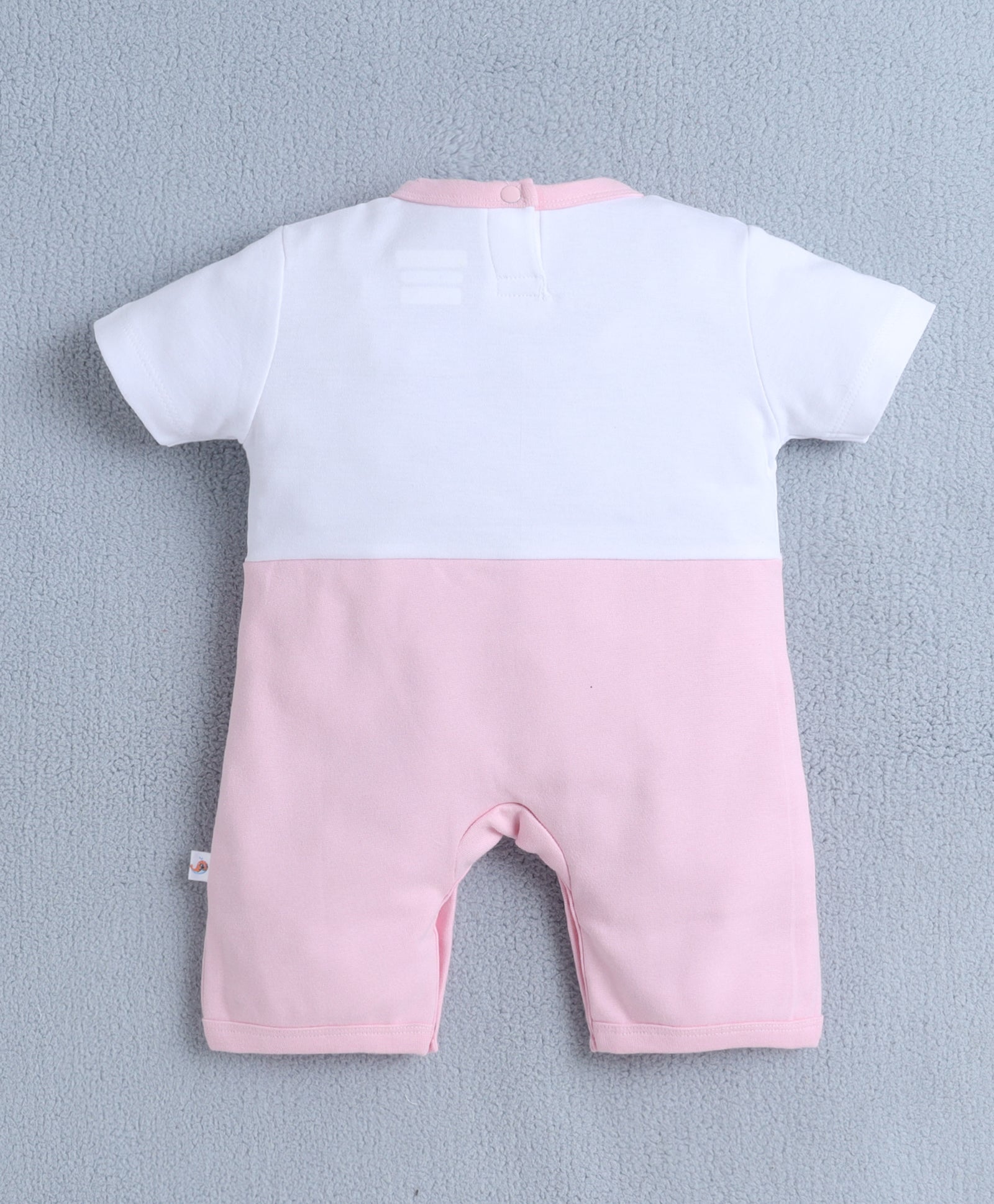 Pink Girls Half Sleeves Thigh Length Romper