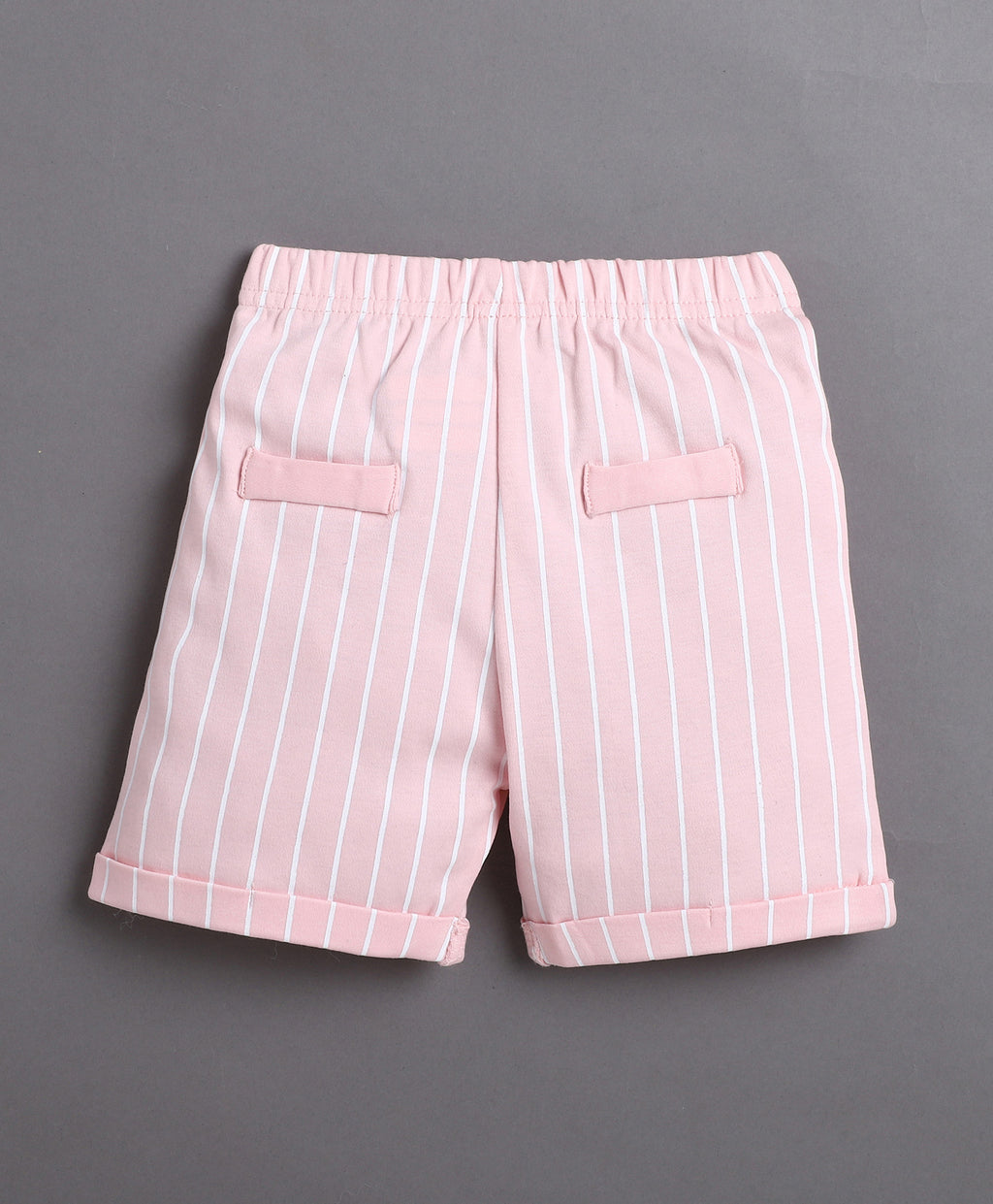 Bumzee White & Pink Striped Formal Set, Full Sleeves, 100% Cotton