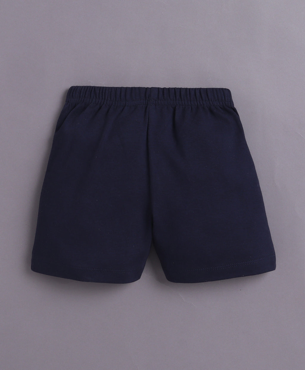 Bumzee Navy & Mustard Cut & Sew T-Shirt & Short Set, Half Sleeves, 100% Cotton