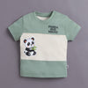 BUMZEE Green & Beige Boys Half Sleeves T-shirt & Short Set