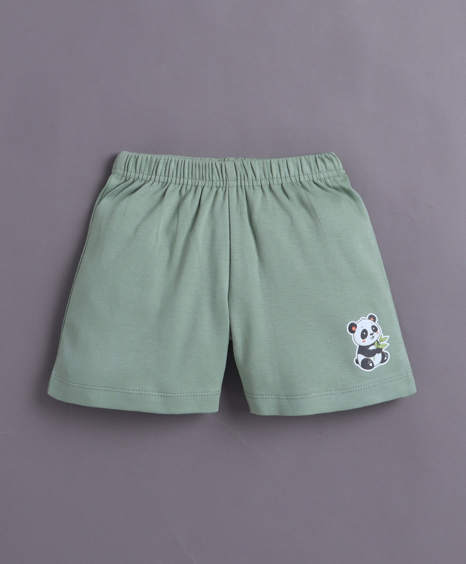 BUMZEE Green & Beige Boys Half Sleeves T-shirt & Short Set