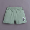 BUMZEE Green & Beige Boys Half Sleeves T-shirt & Short Set