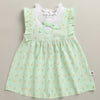Mint Green Girls Cap Sleeves Frock With Panty