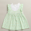 Mint Green Girls Cap Sleeves Frock With Panty