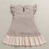 Grey Girls Cap Sleeves Frock With Panty