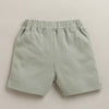 White & Grey Boys Half Sleeves T-shirt & Short Set Attached Jacket