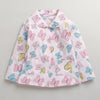 Pink Girls Full Sleeves Cotton Night Suit