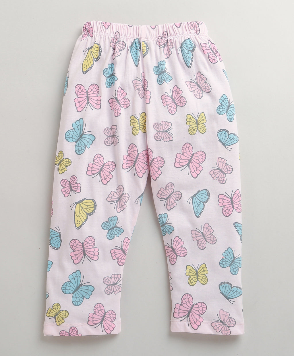 Bumzee Pink Animal Print Nightsuit, Full Sleeves, 100% Cotton (Style Peb11178)
