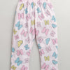 Pink Girls Full Sleeves Cotton Night Suit