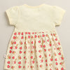 Cream Girls Cap Sleeves Cotton Knee Length Frock