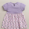 Lilac & Lavender Girls Cap Sleeves Cotton Knee Length Frock