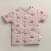BUMZEE Dusty Pink Baby Girls Half Sleeves Jabla & Short Set