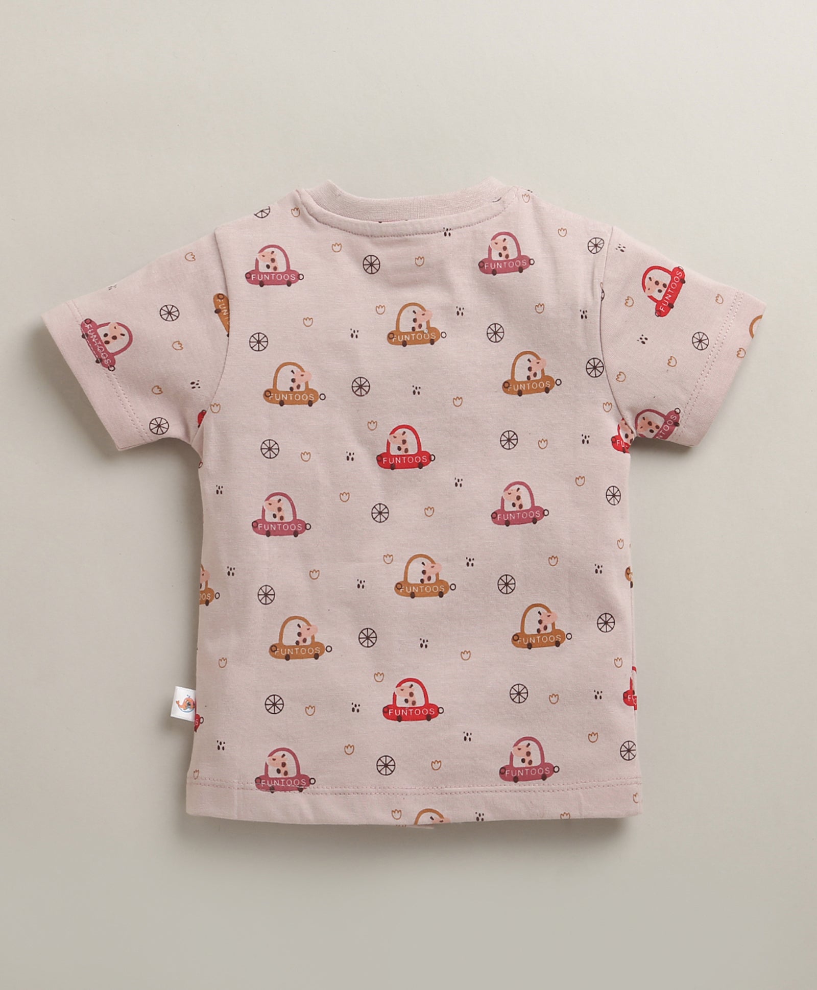 BUMZEE Dusty Pink Baby Girls Half Sleeves Jabla & Short Set