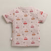BUMZEE Dusty Pink Baby Girls Half Sleeves Jabla & Short Set