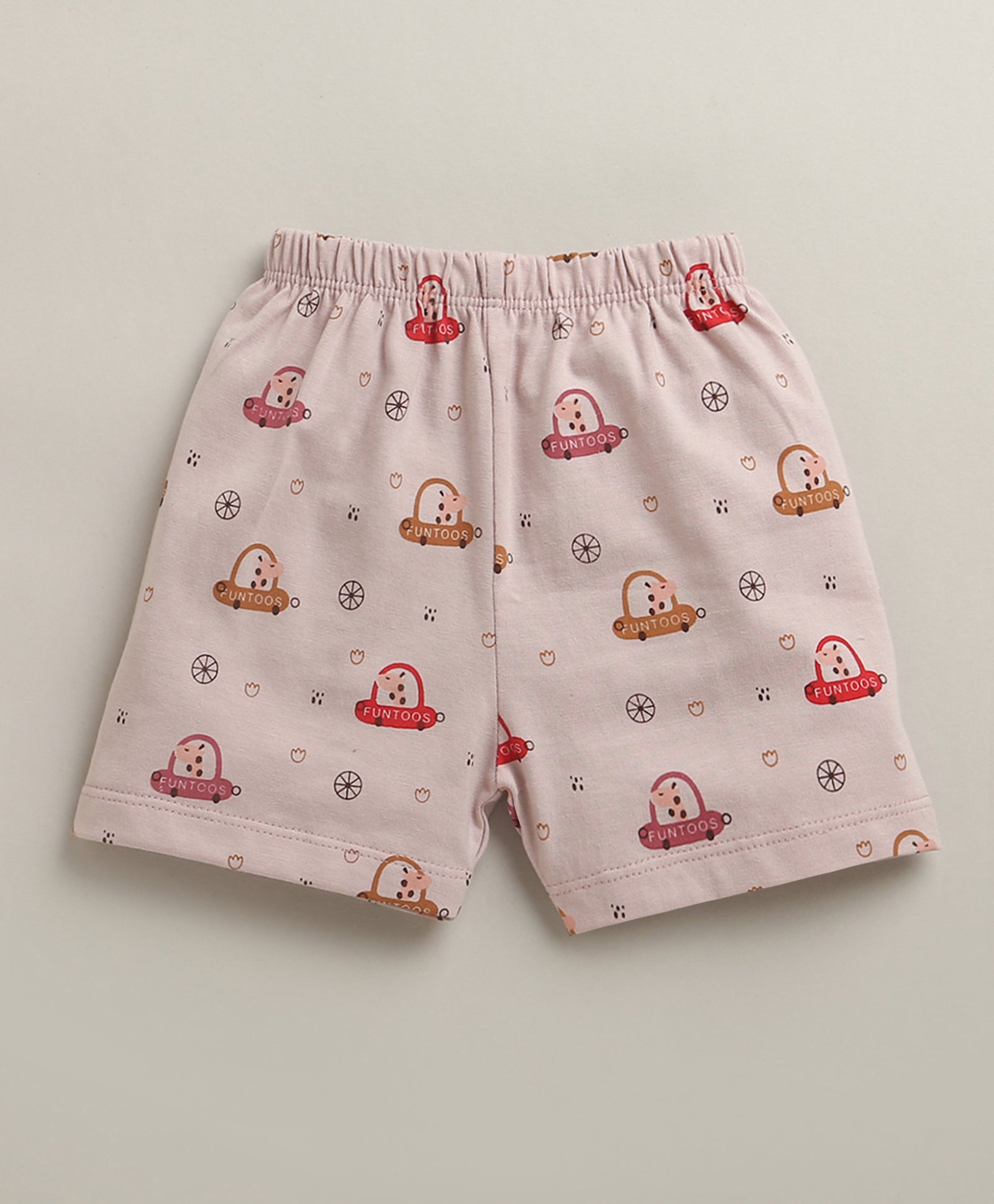 BUMZEE Dusty Pink Baby Girls Half Sleeves Jabla & Short Set