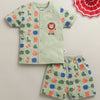 BUMZEE Green Baby Boys Half Sleeves Jabla & Short Set