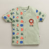 Green Baby Boys Half Sleeves Jabla & Short Set