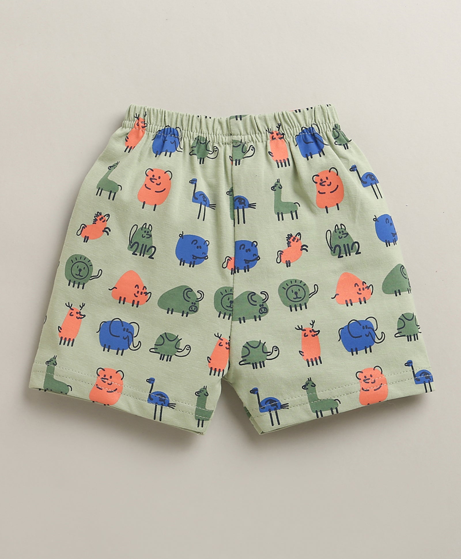 Green Baby Boys Half Sleeves Jabla & Short Set