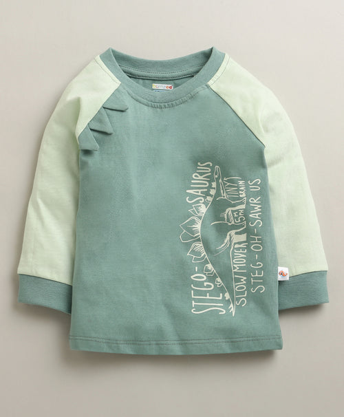 Boys 100% Cotton Animal T-Shirt & Pyjama Set - Green