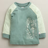 BUMZEE Green Boys Full Sleeves Cotton T-Shirt & Pyjama Set