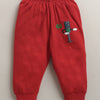 Peach & Red Boys Full Sleeves Cotton T-Shirt & Pyjama Set