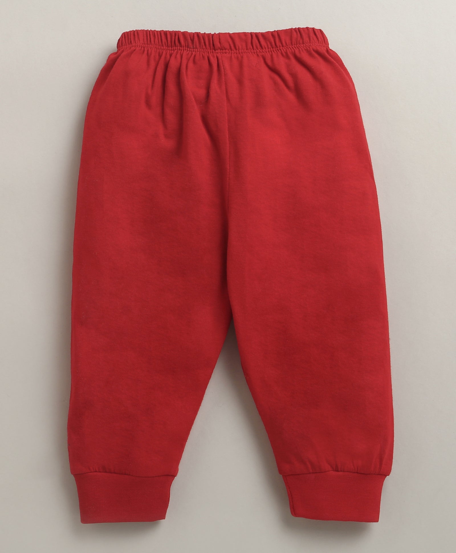 Peach & Red Boys Full Sleeves Cotton T-Shirt & Pyjama Set