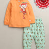 Orange & Mint Boys Full Sleeves Cotton T-Shirt & Pyjama Set