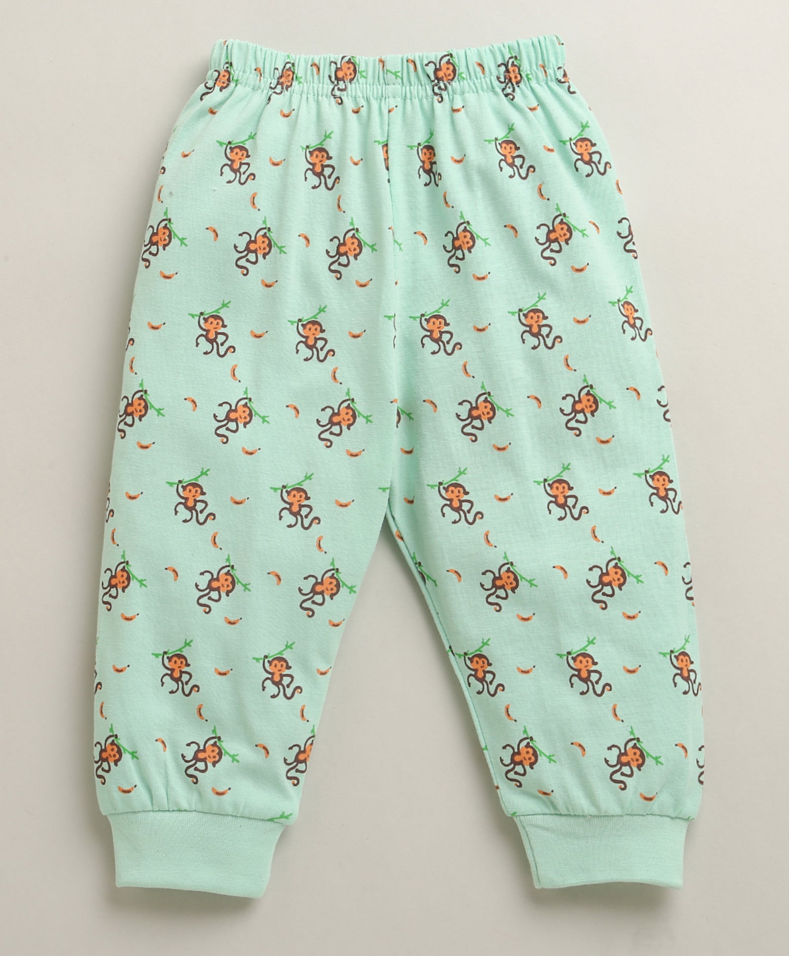 Orange & Mint Boys Full Sleeves Cotton T-Shirt & Pyjama Set