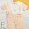 Peach Girls Half Sleeves Thigh Length Romper
