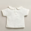 Pink & White Baby Girls Half Sleeves Cotton Dungaree Set With Inner Tee