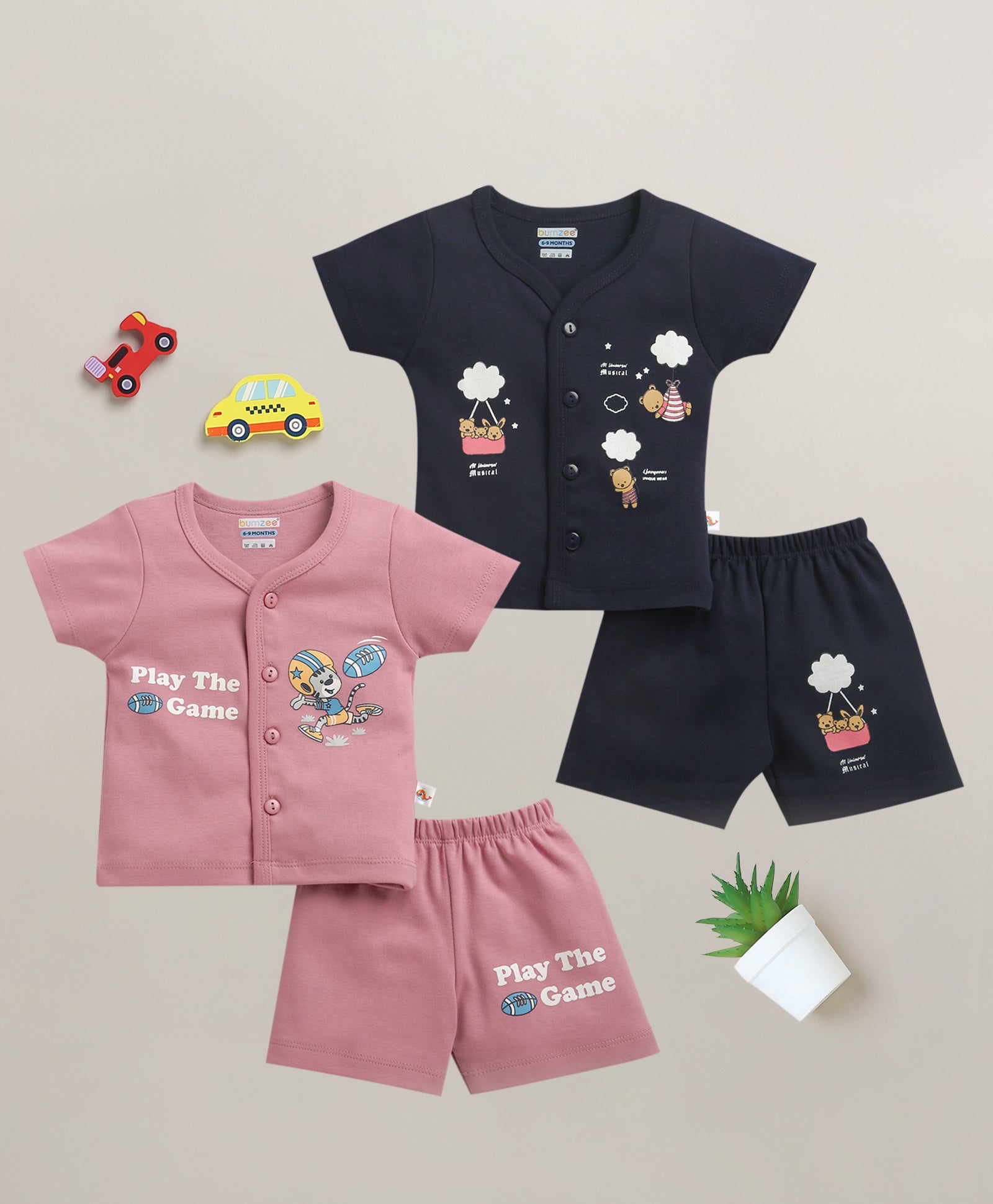 Soft Cotton Jabla & Short Set – Easy Everyday Outfit for Boys | Bumzee