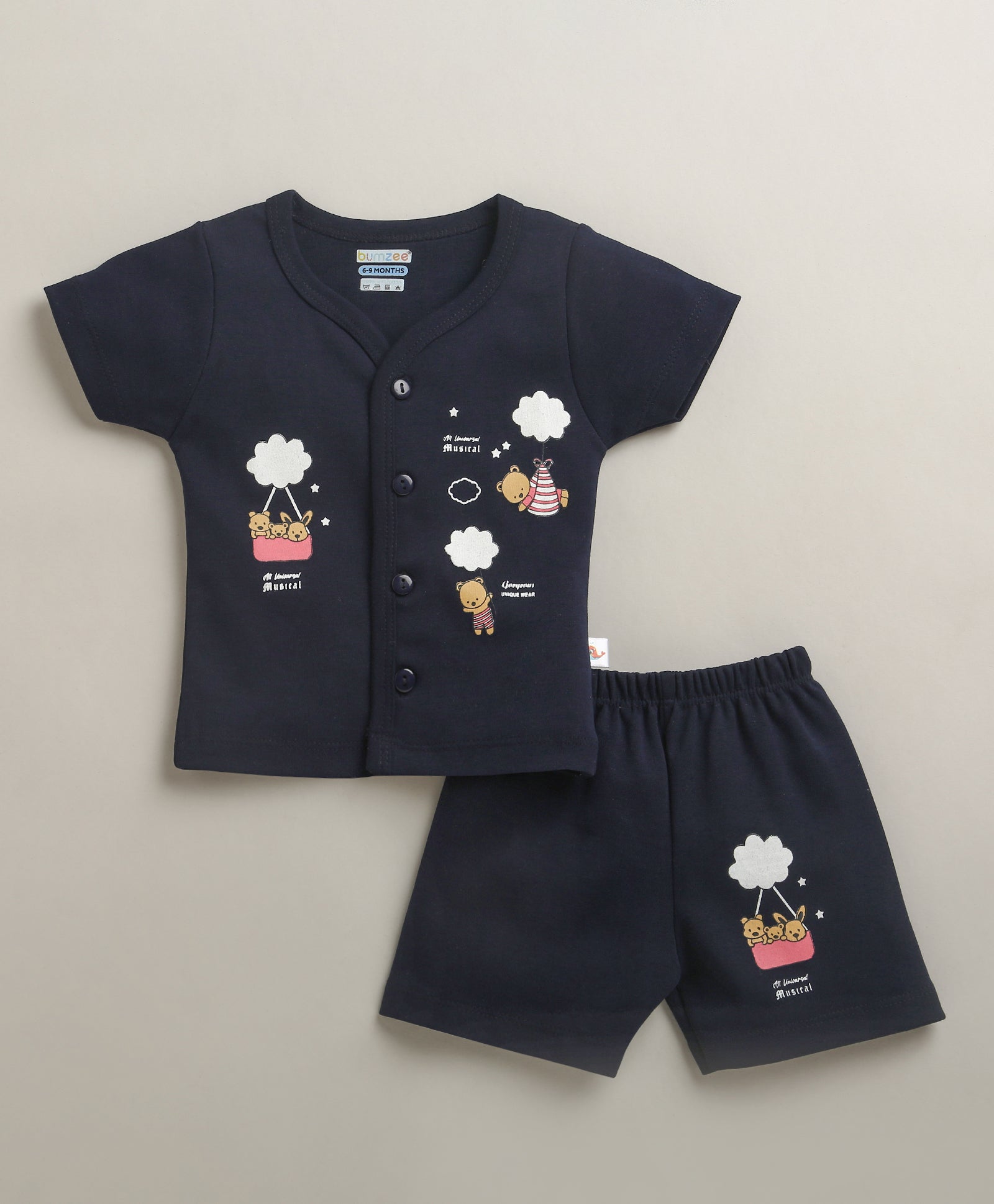 Soft Cotton Jabla & Short Set – Easy Everyday Outfit for Boys | Bumzee